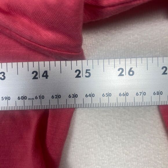 LOGO Lori Goldstein Pink Mixed Media Ruffle Hem Cardigan Duster 1X - Picture 10 of 12